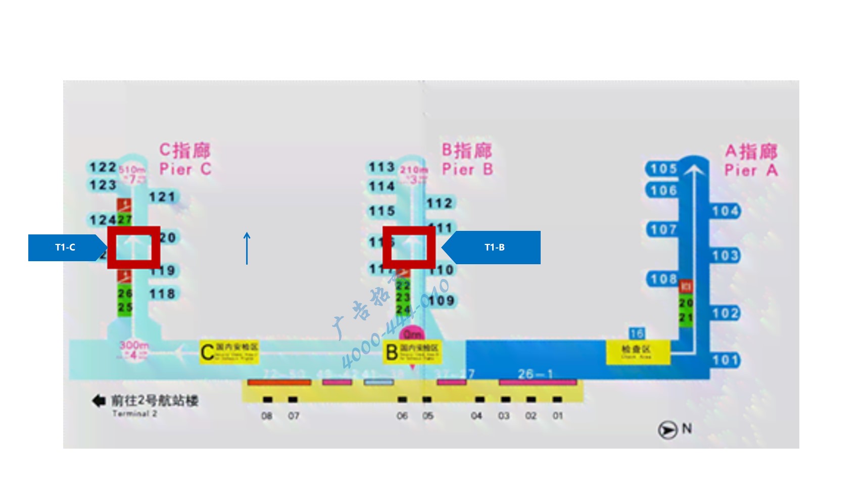 成都机场广告-出发候机吊旗套装点位图