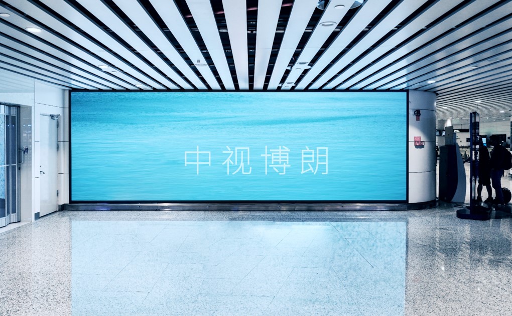 广州机场广告-T2国际到达海关后方灯箱套装2
