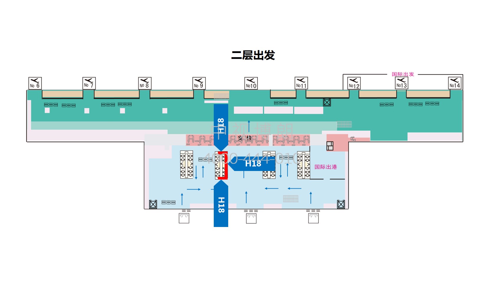 呼和浩特机场值机大厅入口广告