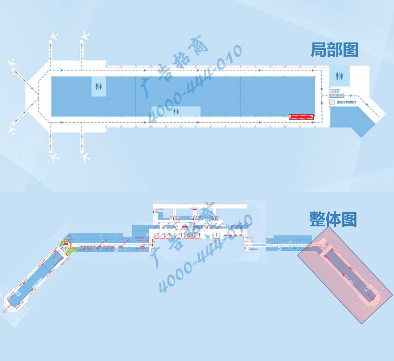 海口机场广告-T1到达东侧通廊灯箱F7点位图