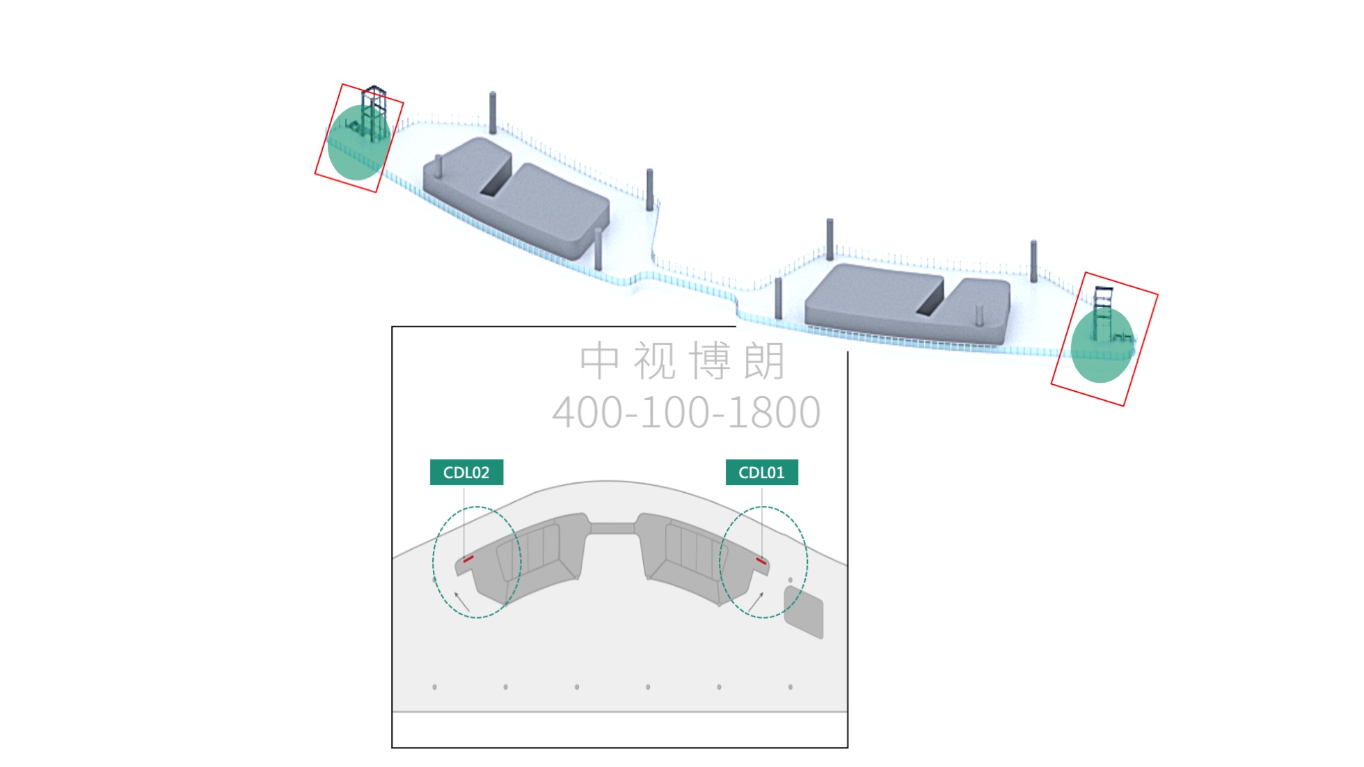 昆明机场广告-卫星厅商业区立式灯箱点位图