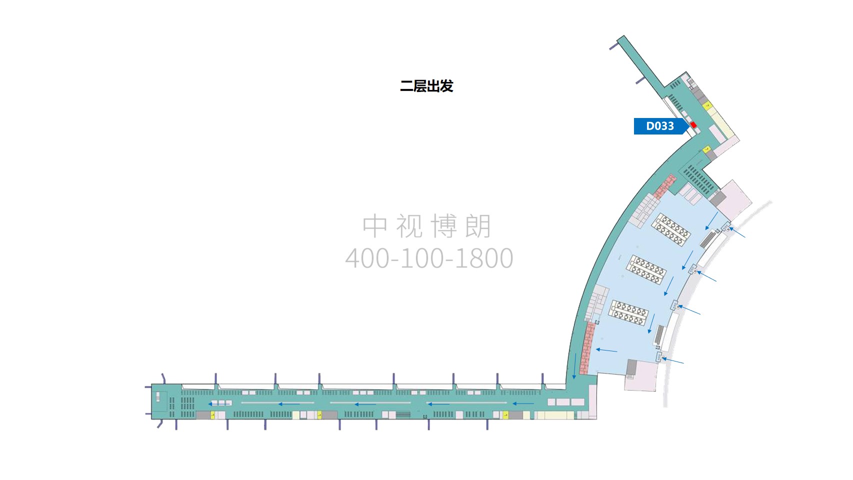 南昌机场广告-出发厅灯箱D033点位图