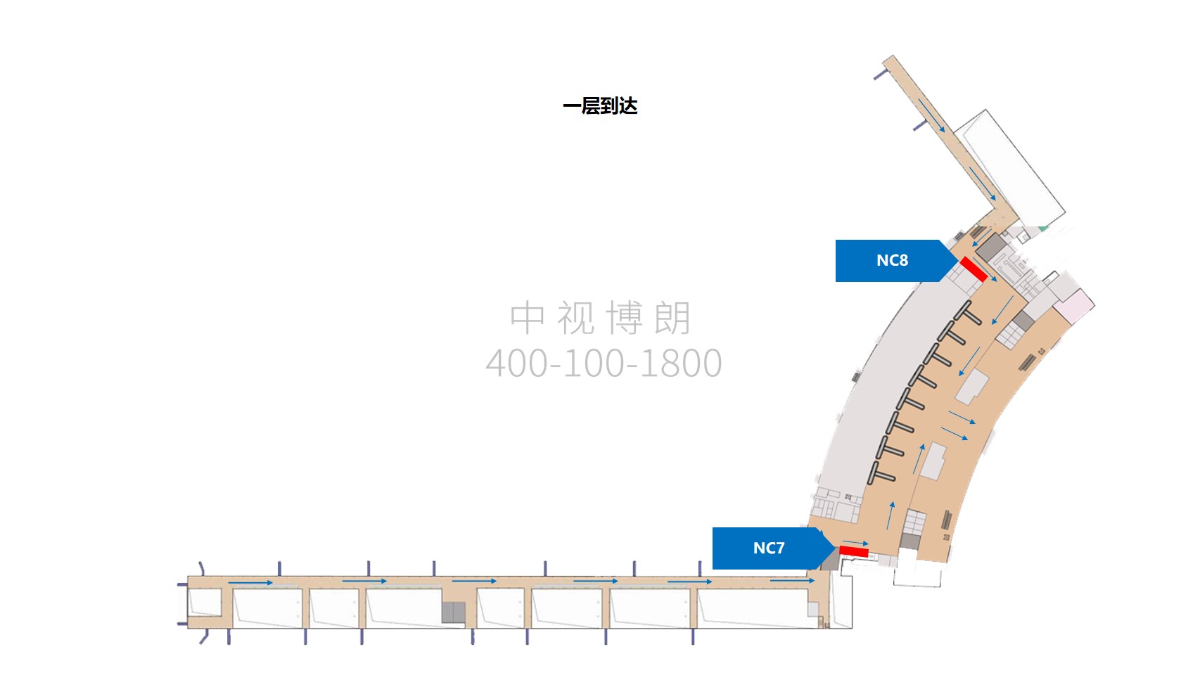 南昌机场广告-到达行李厅灯箱套装NC7/8点位图
