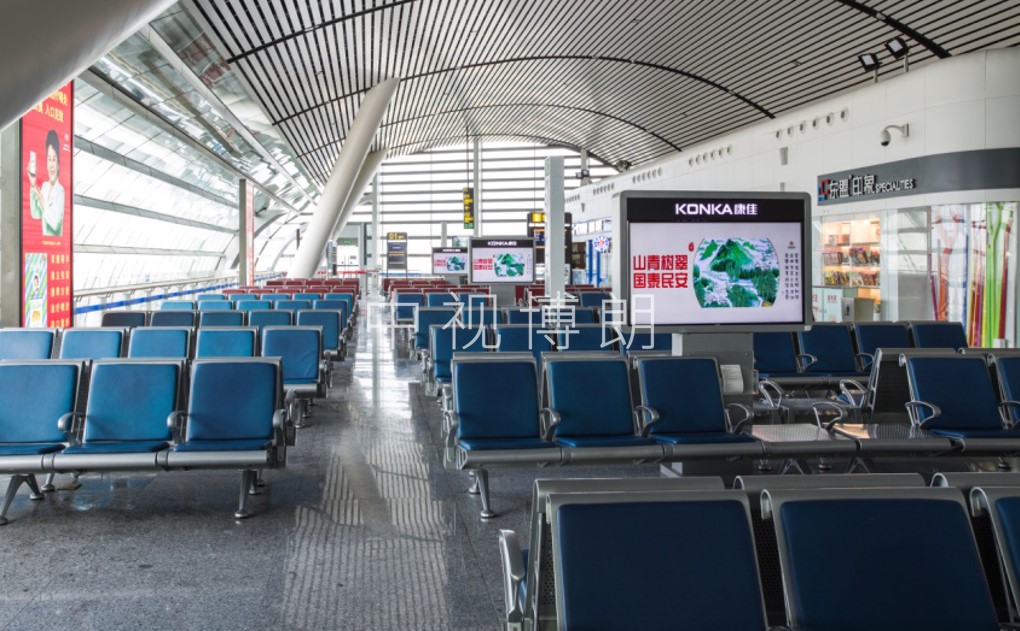 南宁机场国内国际出发候机厅电视广告