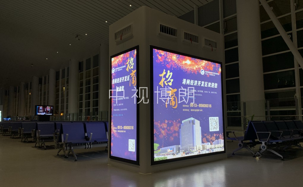 南通机场候机空调包柱灯箱广告