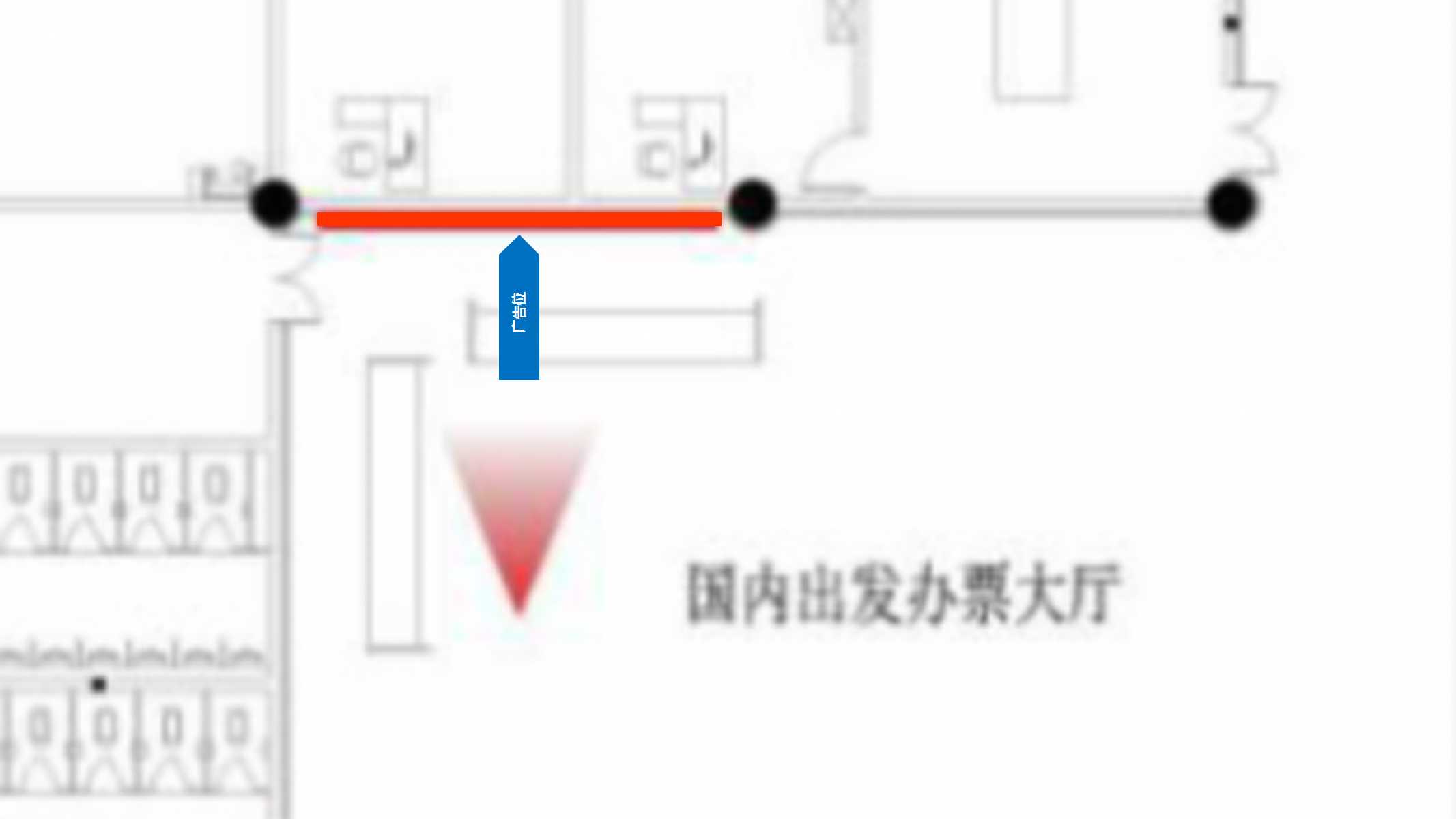 泉州机场广告-国内值机岛灯箱点位图