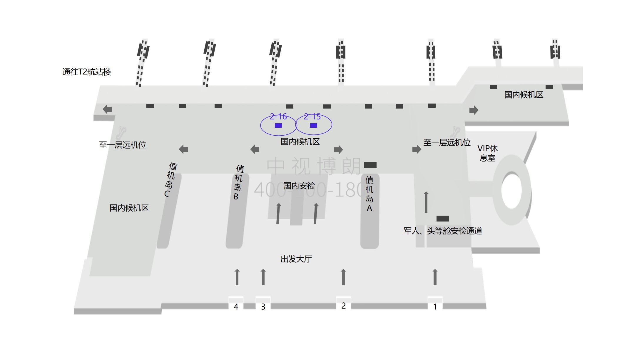 三亚机场广告-2-15/16候机航显灯箱套装点位图