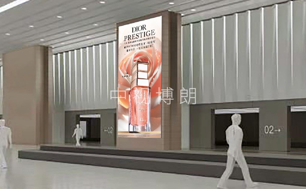 上海机场广告-浦东T1行李厅巨幅灯箱