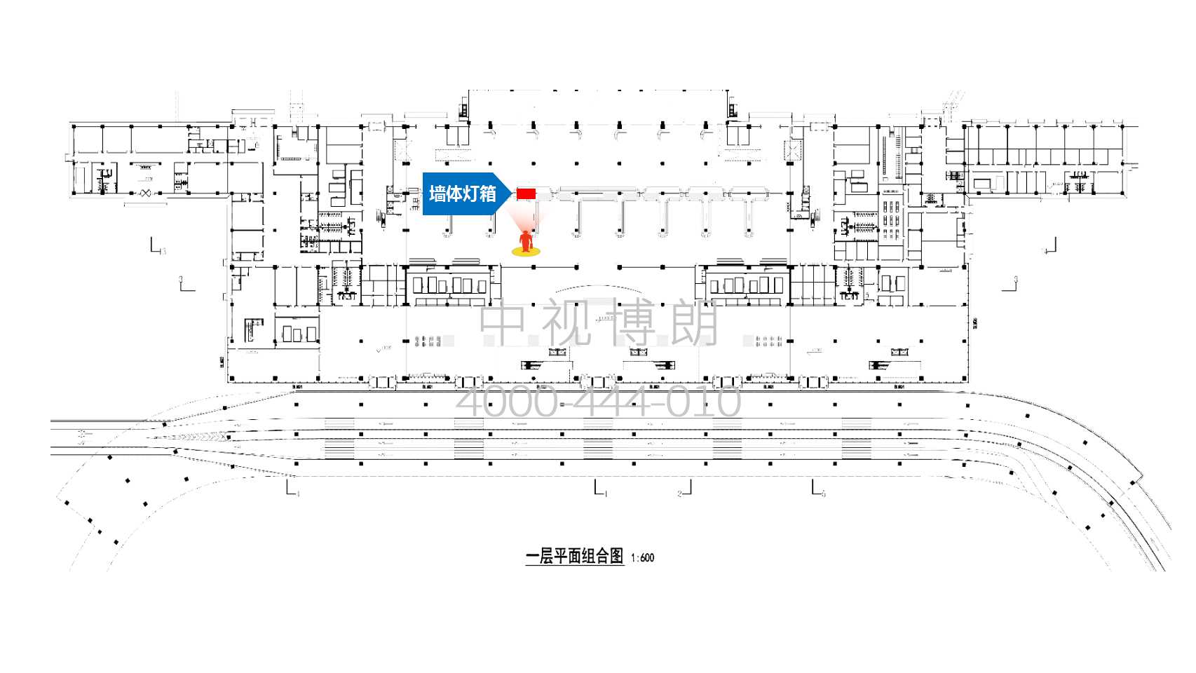 石家庄机场广告-到达行李厅转盘墙体灯箱4点位图