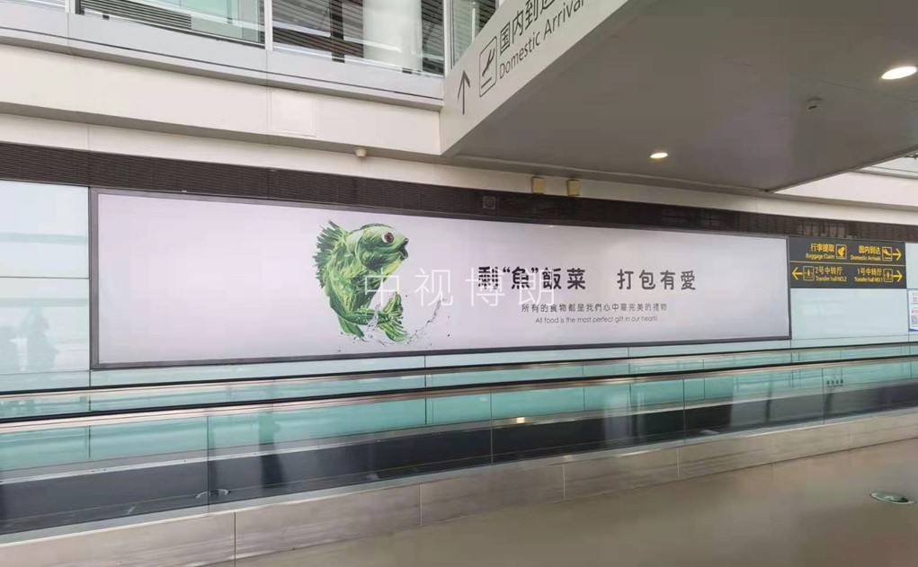 天津机场广告-到达通廊灯箱D024
